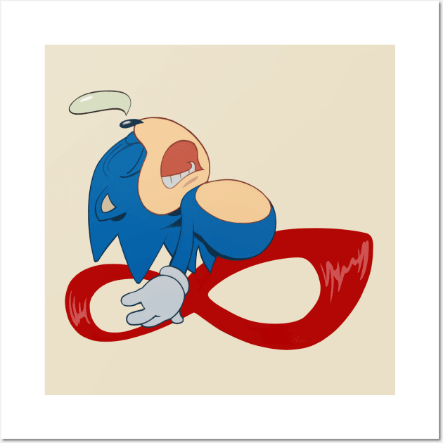 Sonic Fast Asleep Wall Art by  KendallHaleArt